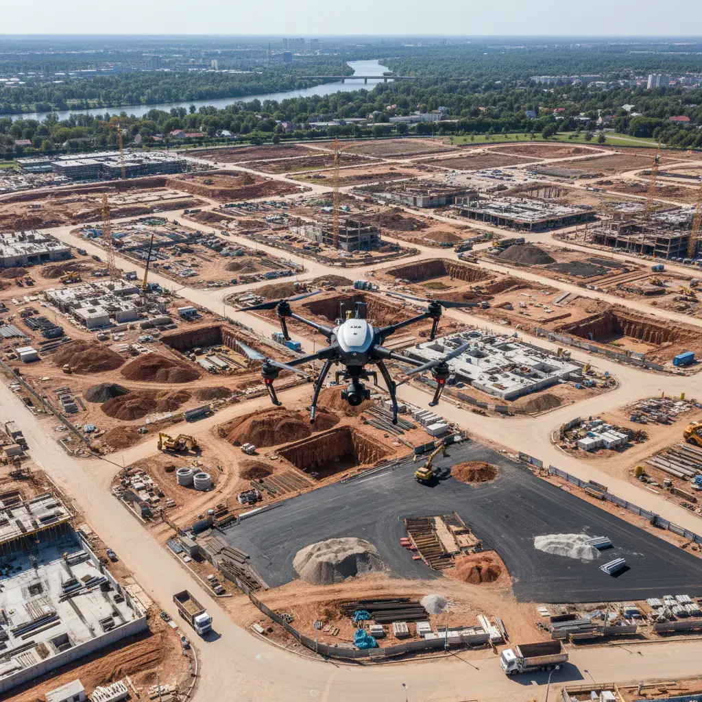 Drone surveying site